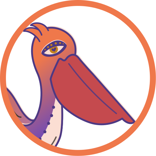 Dicke Schnäbel Logo - ein Vogel mit großem Schnabel